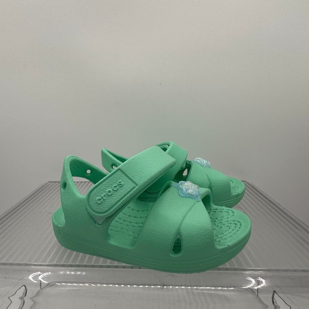Crocs size‎ 4 star mint green sandals